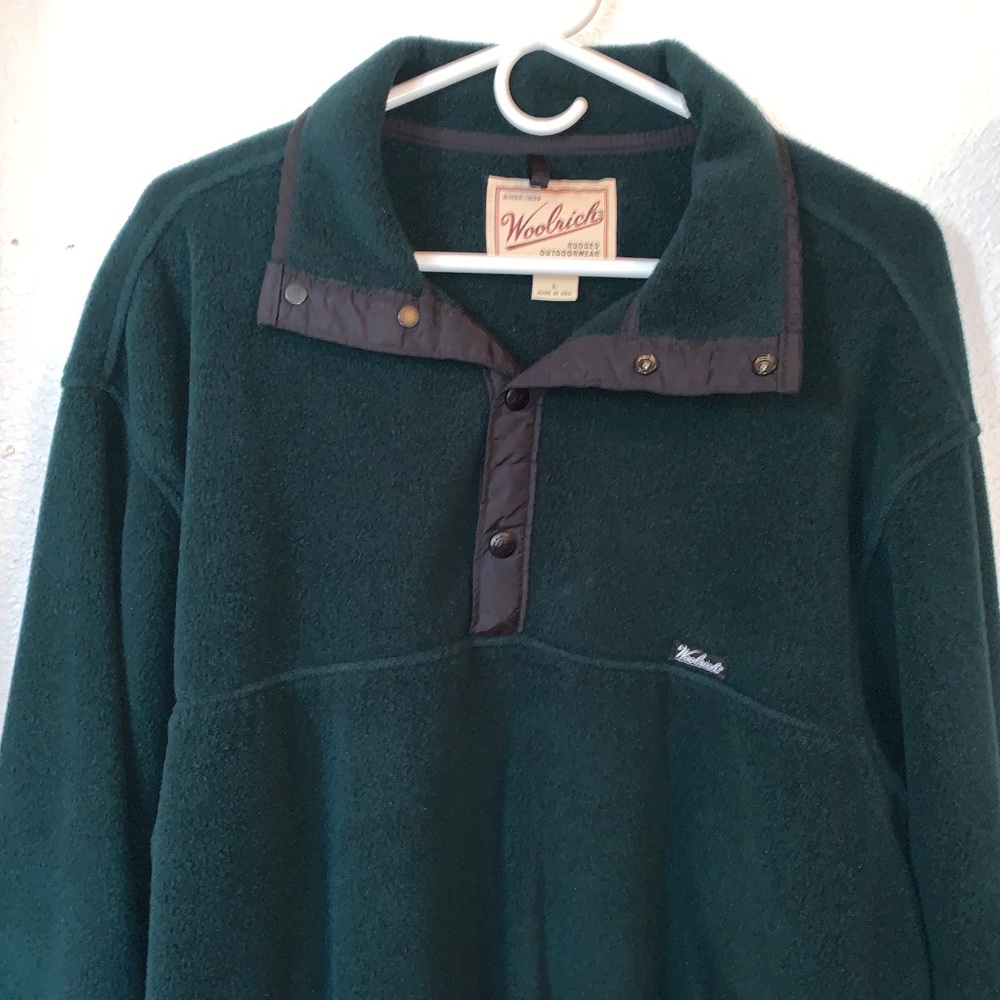 Woolrich Green Polartec Pullover Size Large